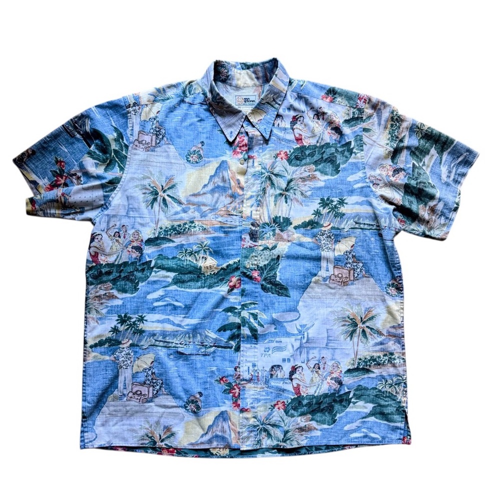 Ryan Spooner Hawaiian Traditional Short Sleeve Vintage Tropical Button 3X Shirt
